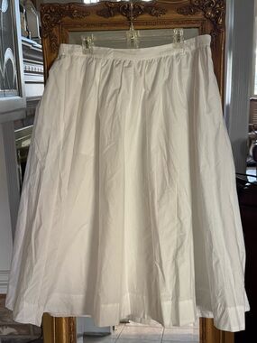 a new day White Full A-Line Midi Skirt